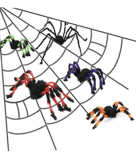 Kit Telaraña Gigante 7x5mts Con Arañas Deco Casa Halloween 0 Kit Telaraña Gigante 7x5mts Con Arañas Deco Casa Halloween 0