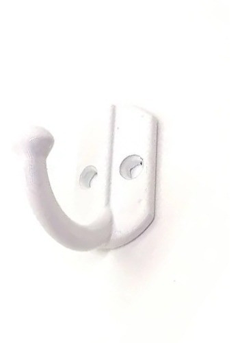 Percha Simple Gancho Aluminio Epoxy Blanco Pucón 0