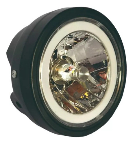 Optica Farol Delantero Cafe Race Led Faro Alta Baja 0
