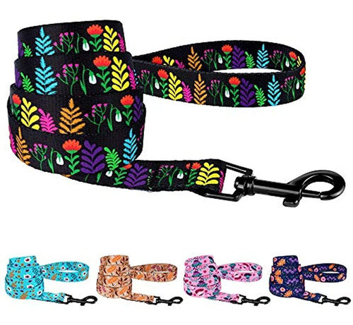 Collardirect Floral Correa De Perro Patron De Nailon Estamp 0