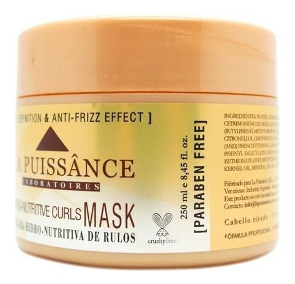 La Puissance Máscara Nutritiva Cabello Rulos Antifrizz 250ml 0