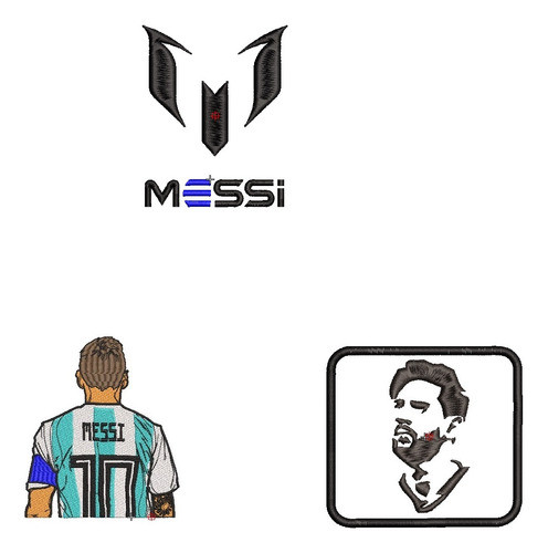 Pack Diseño Matrices Para Maquinas Bordadoras Messi Cara 0
