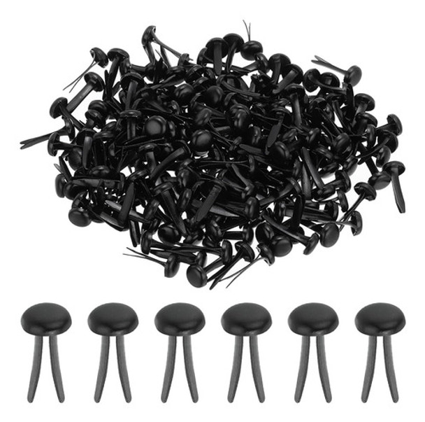 Broches De Metal Miniatura, 12 Cm, Negro, 300 Unidades 0