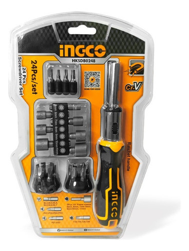 Destornillador + Puntas Y Dados Hksdb0248 Ingco Ferreplus 0