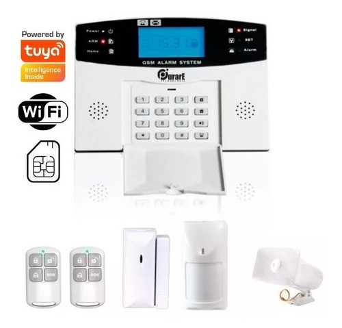 Alarma Casa Inalambrica Wifi Gsm Tuya Smart Super Kit - Mli 0