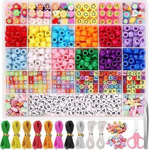 Kit De Fabricación De Pulseras  Con Cuentas De Poni, Cuentas 0