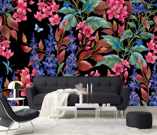 Mural Tropical Vinilo Mate Autoadhesivo O Empapelado - Mt018 0