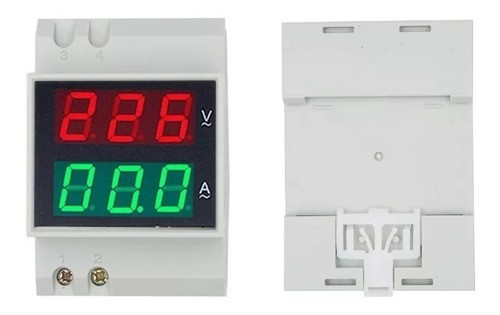 Voltimetro Amperimetro Riel Din Gralf Gf-100va Med Consumo 0