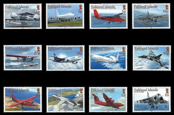 Malvinas - Falkland - Aviones - Serie Mint - Yv 998-1009 0