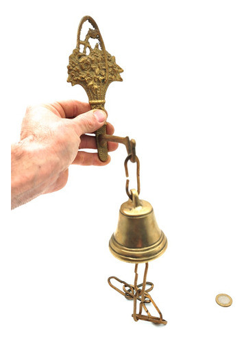 Campana Bronce Macizo Soporte Para Colgar - Herrajes 0