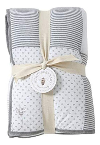 Burt S Bees Bebé Dottie Colcha De Abejas Heather Gris 0