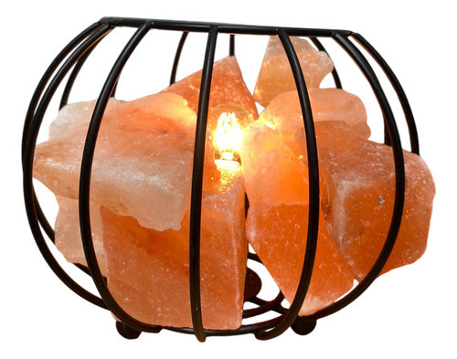 Lámpara De Sal Con Soporte De Metal Resistente 0