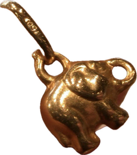 Colgante Dije Oro 18k Elefante Garantia Joyeria Luli Pequeño 0