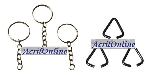 Combo 200 Argollas Sin Fin + Cadena + Triángulo Acrilonline 0