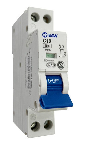 Térmica Bipolar En 1 Módulo 10a Curva C Baw 0