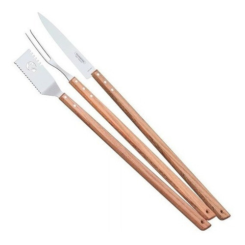 Set Parrilla:cuchilla,pincho,espátula Mango Largo Tramontina 0