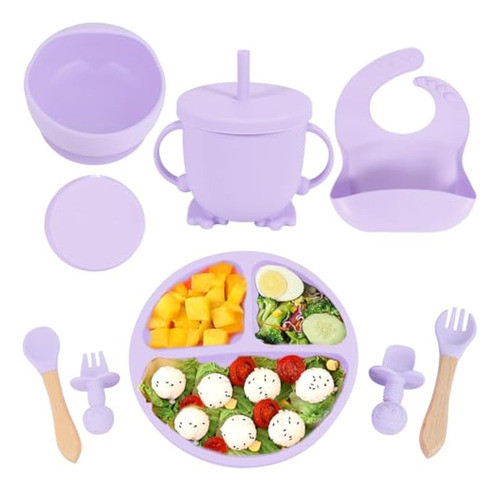 Juego De Alimentación De Silicona Para Bebés, 0