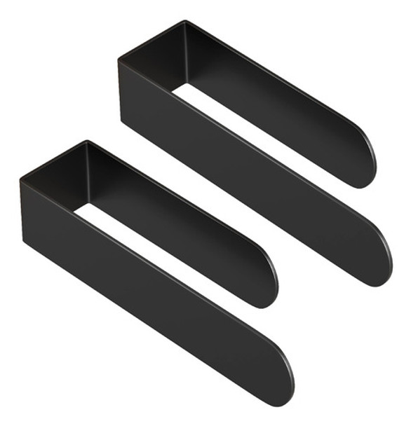 Toalleros Adhesivos 8 Acero Inox Negro 2u 0