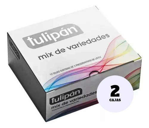 Pack 2 Cajas Tulipán Preservativos Surtidos 12 Cajitas X 3 0