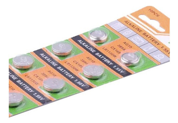 Pack X 10 Pilas 1130 Lr1130 Ag10 389 189 1,5 V Boton Redonda 0
