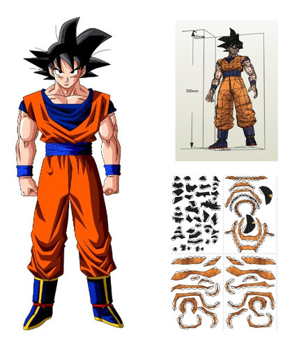 Goku Figura 30 Cm Papercraft 0