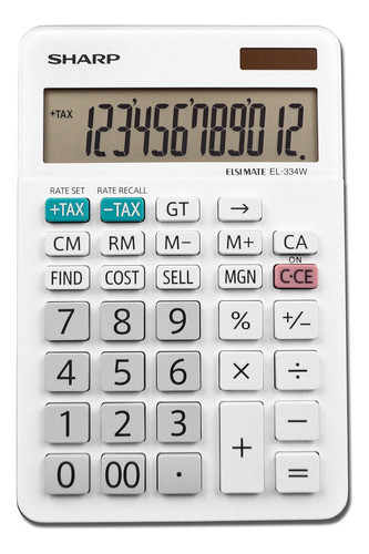 Sharp El-334wb - Calculadora De Negocios, Color Blanco 0