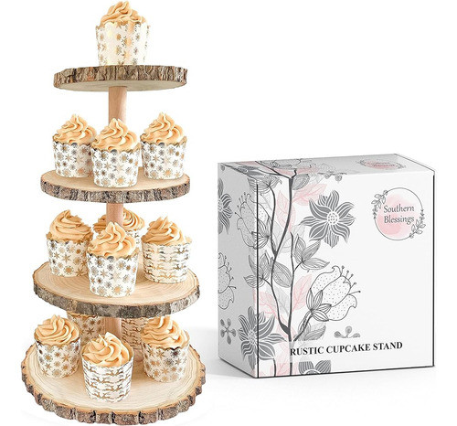 ~? Southern Blessings Rustic Cupcake Stand - Rustic Cake Sta 0
