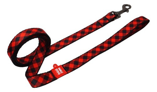 Correa Para Perros Waudog Temática Cuadros Rojos 0