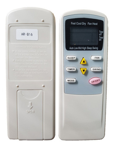 Control Remoto Ar816 Para Aire Acondicionado Split F/c 0