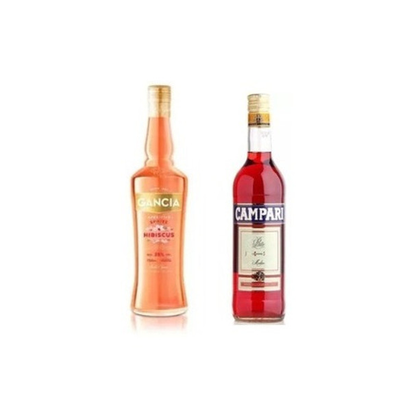 Campari Aperitivo 750ml + Gancia Hibiscus 750 Ml 0