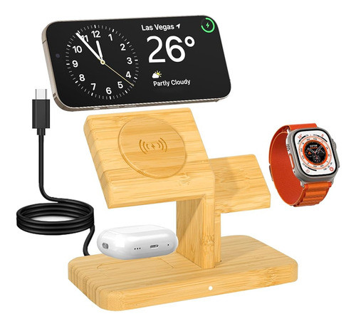Estación De Carga Inalámbrica Para Dispositivos Apple, Sopor 0
