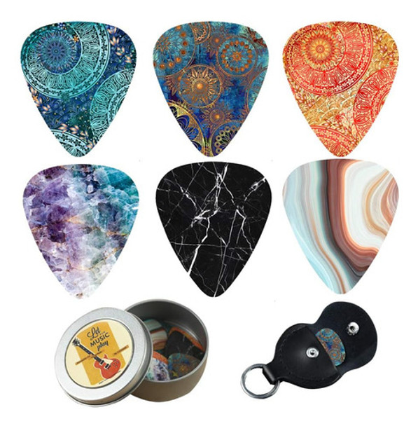 Paquete 10 Púas Guitarra Flower Stone 0