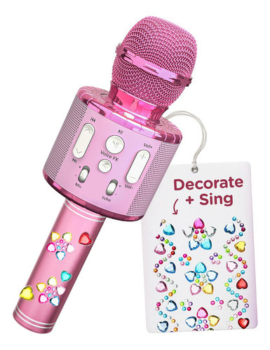 Micrófono De Karaoke Para Niños De 3 A 8 Años, Incluye Pegat 0