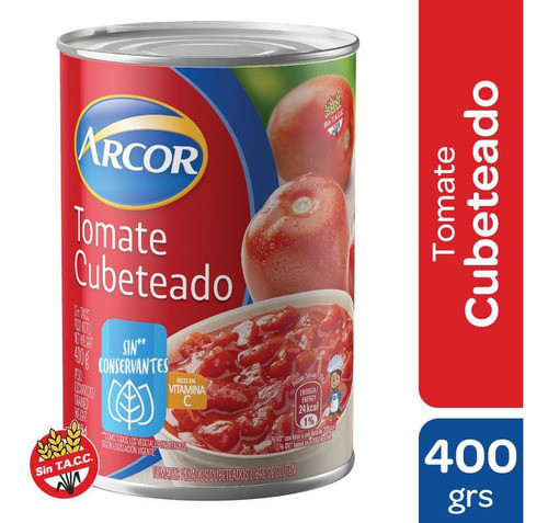 Tomate Cubeteado Arcor X 400gr 0