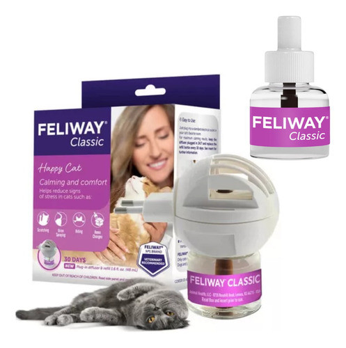 Feliway Cat Difusor Feromonas Con 2 Repuestos Nueva Formula 0