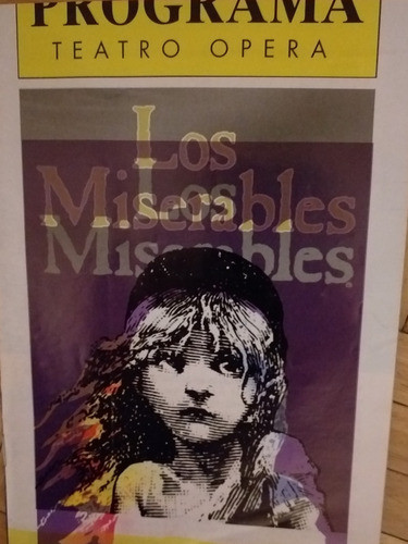 Programa Los Miserables Teatro Opera Año 2000 0