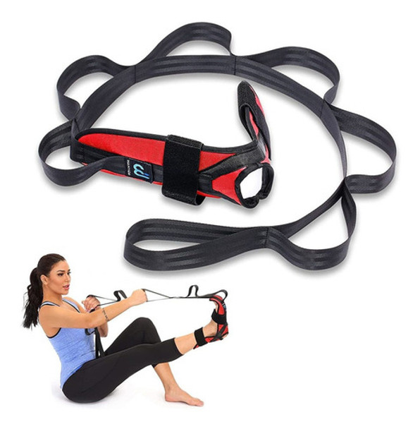 Correa De Yoga Para Estiramiento De Pierna Muslo - Roja 0