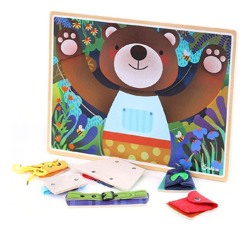 Juego Educativo Tablero De Habilidades Vistiendo El Oso 0