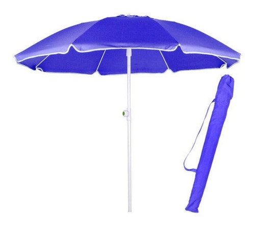Sombrilla Octagonal Para Playa Colores Azul O Rojo 2 X 2 Mts 0