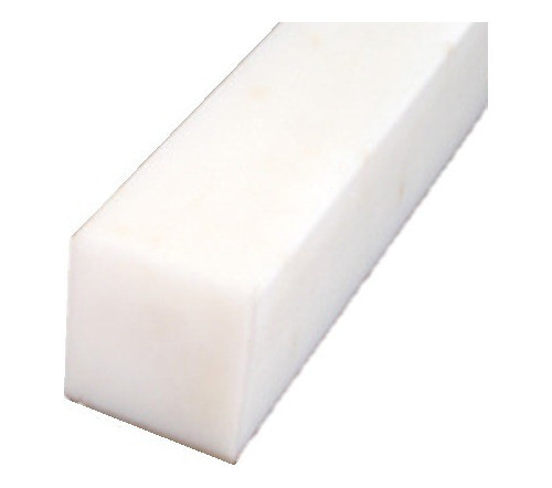 Barra De Delrin, Pom, Cuadrada Blanca # 15 X 15 X 1000mm Me 0