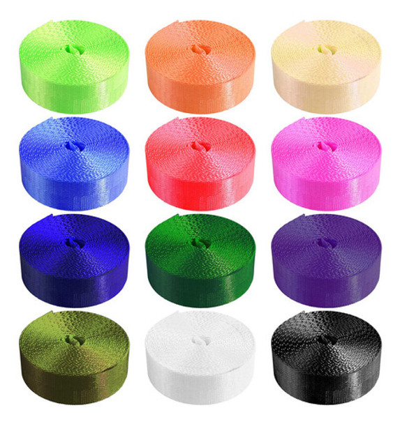 Grosun 12 Rollos De Correas De Nailon De 1 Pulgada Y 3.3 Yar 0