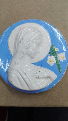 Placa Religiosa De Ceramica Sellada Italiana 0