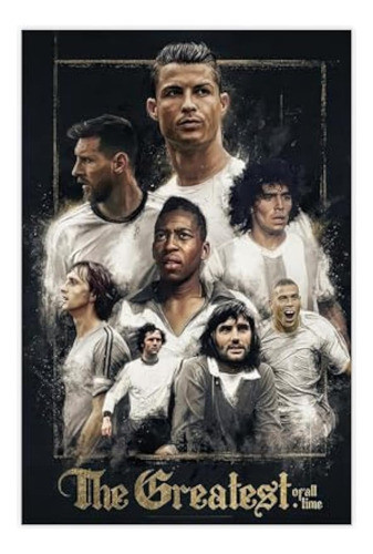 Messi, Ronaldo Legends - Póster En Lienzo Con 0
