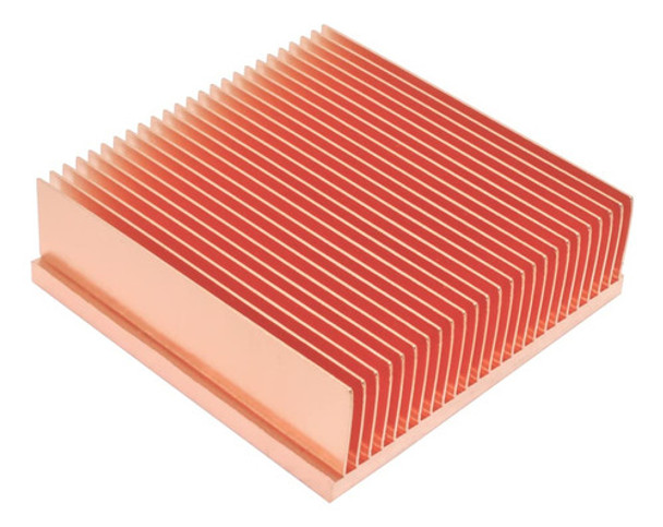 Disipador De Calor De Cobre Puro De 1.97 X 1.97 X 0.59 Pulga 0