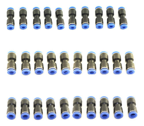 Dgzzi 30-pack Conector De Empuje Neumatico De Tipo Recto En 0