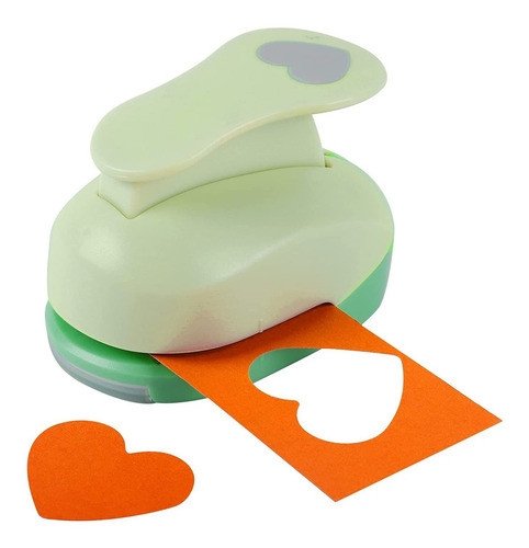 Perforadora Ucec 2 Pulgadas Con Forma De Corazon - Verde 0