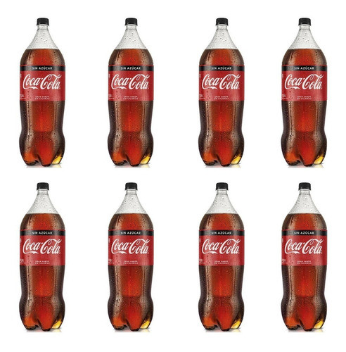 Coca Cola Botella 2,25l Zero Pack X8 Gaseosa Zetta Bebidas 0