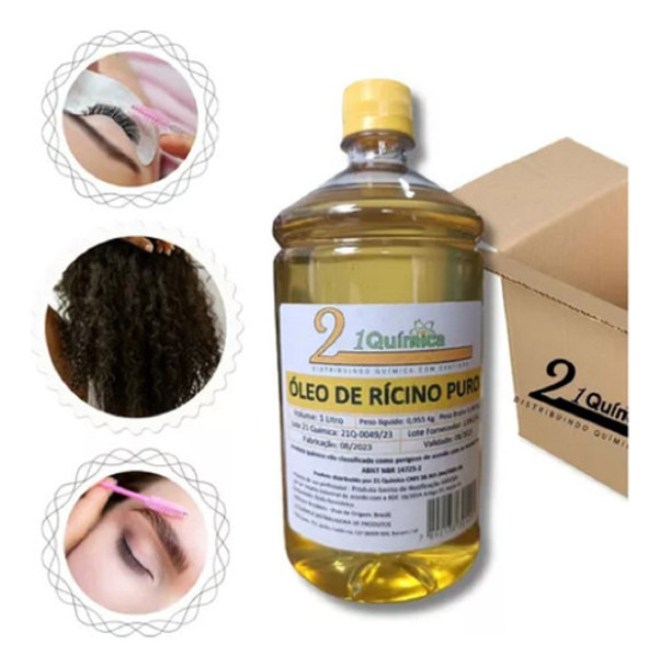 1 Lt Aceite Ricino Caida De Cabello Oferta No Selo Pierda 0