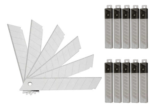 100 Hojas De Cutter 18mm Trincheta Cortante Grande Shineway 0