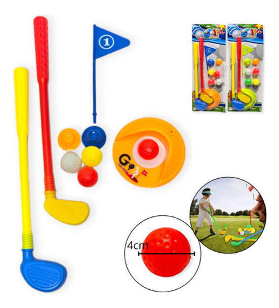 Juego Golf Infantil Palo Pelotitas Blister Juguetes 0